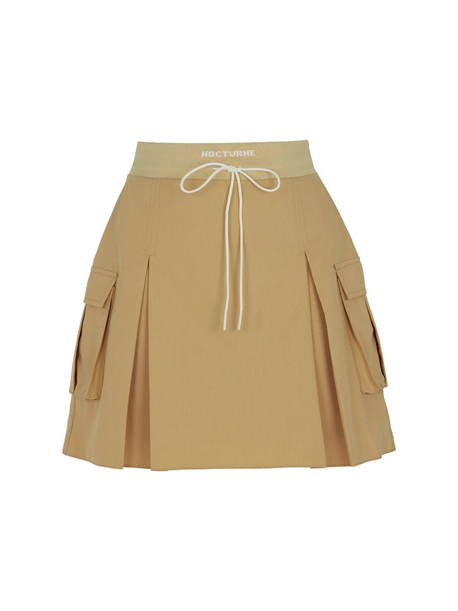 High-Waisted Ribbed Mini Skirt-Skirt-NOCTURNE-XS-Camel-Urbanheer