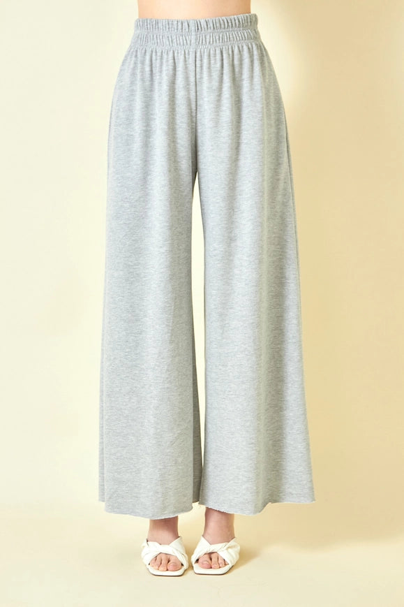 High Waisted Wide Leg Relaxed Fit Lounge Pants H. Grey-Pants-Fore Collection-S-Urbanheer
