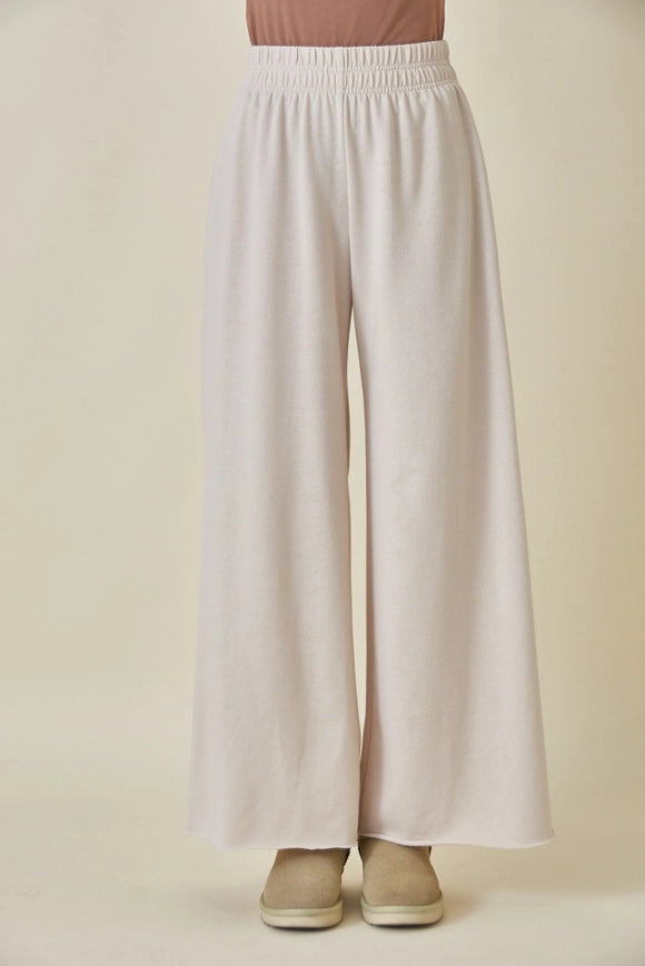 High Waisted Wide Leg Relaxed Fit Lounge Pants Seashell-Pants-Fore Collection-S-Urbanheer