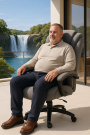 High back, skin friendly cotton fabric material office chair that can be raised and lowered:9373H-Fabric