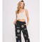 Hight Waist Multi Patches Jogger Pants Black-Pants-JADE BY JANE-S-Black-Urbanheer