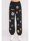Hight Waist Multi Patches Jogger Pants Black-Pants-JADE BY JANE-S-Black-Urbanheer