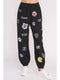 Hight Waist Multi Patches Jogger Pants Black-Pants-JADE BY JANE-S-Black-Urbanheer