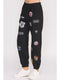 Hight Waist Multi Patches Jogger Pants Black-Pants-JADE BY JANE-S-Black-Urbanheer