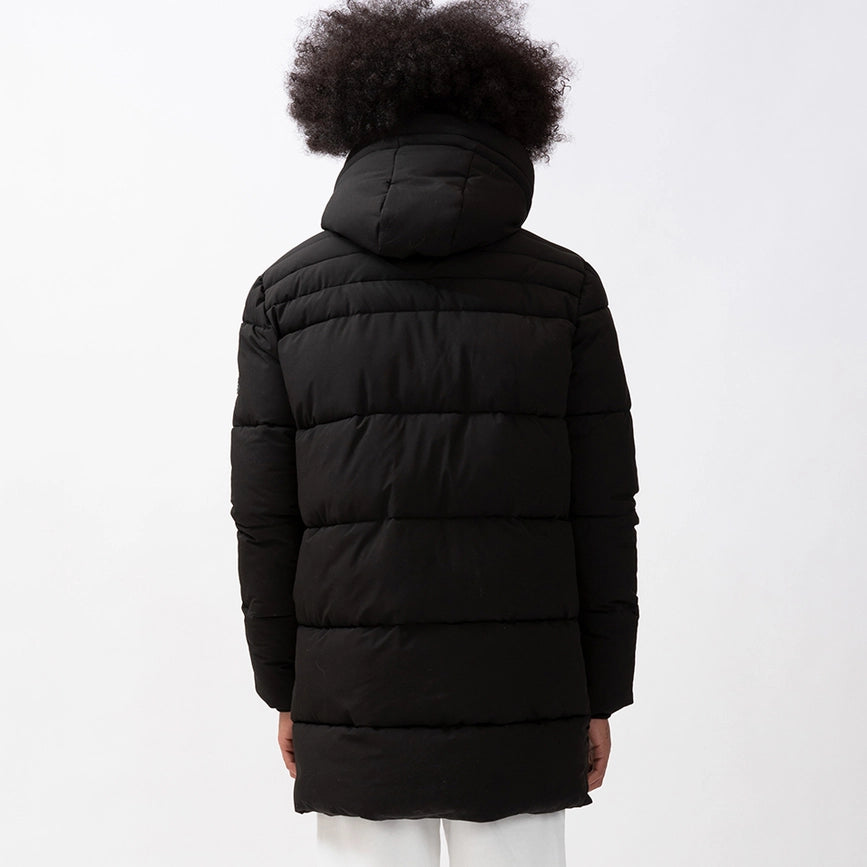 Hodded Long Puffer Jacket-Puffer Jacket-Point Zero-S-Black-Urbanheer