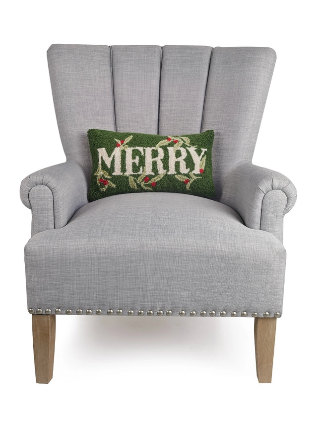 Holiday Merry Hook Pillow-Pillow-Peking Handicraft-16 x 9 x 1.6 in (40.6 x 22.9 x 4.1 cm)-Urbanheer