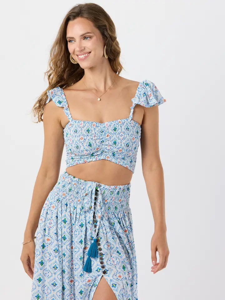 Hollie Crop Top Naturals Sedona Blue-Crop Tops-Tiare Hawaii-One Size-Sedona Blue-Urbanheer