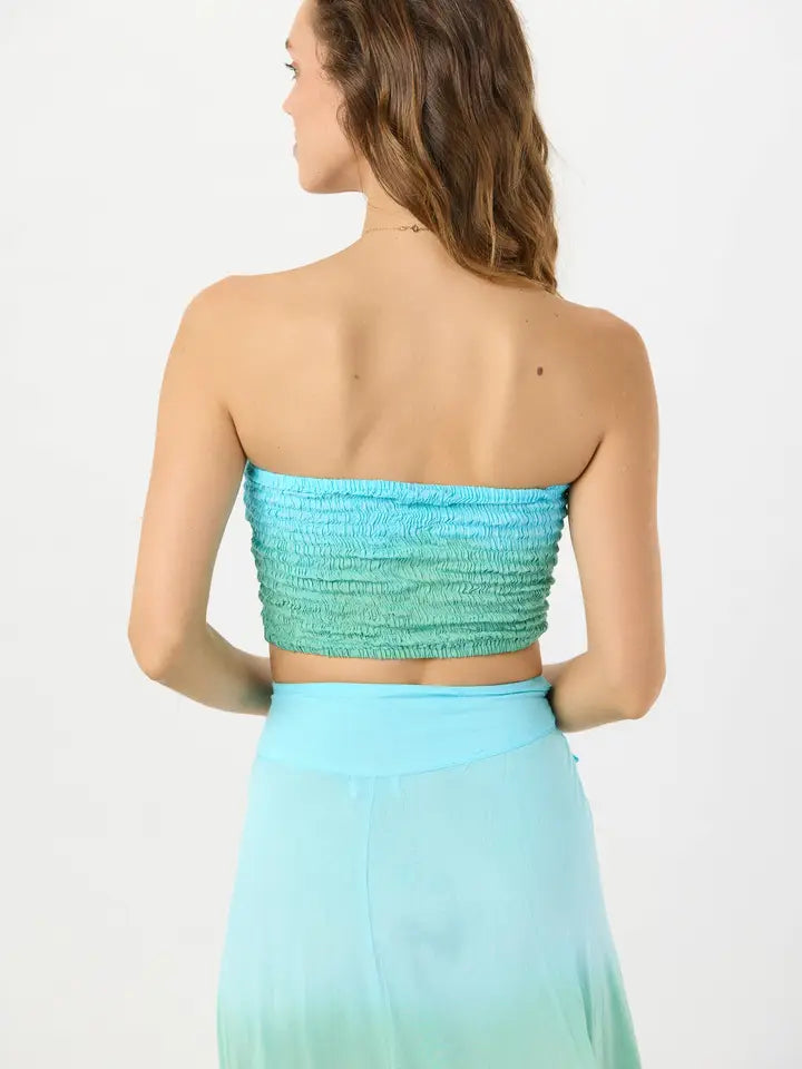 Hollie Crop Top Sleeveless Pool Ombre-Crop Tops-Tiare Hawaii-One Size-Pool Ombre-Urbanheer