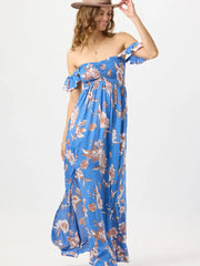 Hollie Maxi Dress Blooming Orchid Blue-Dress-Tiare Hawaii-One Size-Blooming Orchid Blue-Urbanheer