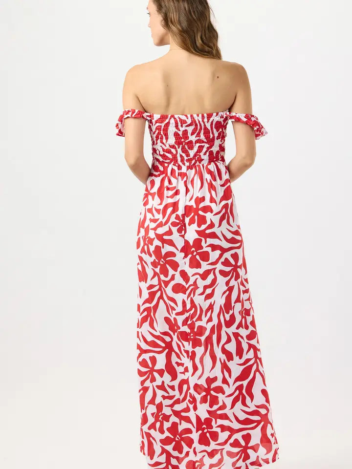 Hollie Maxi Dress Bora Bora Red-Dress-Tiare Hawaii-One Size-Bora Bora Red-Urbanheer