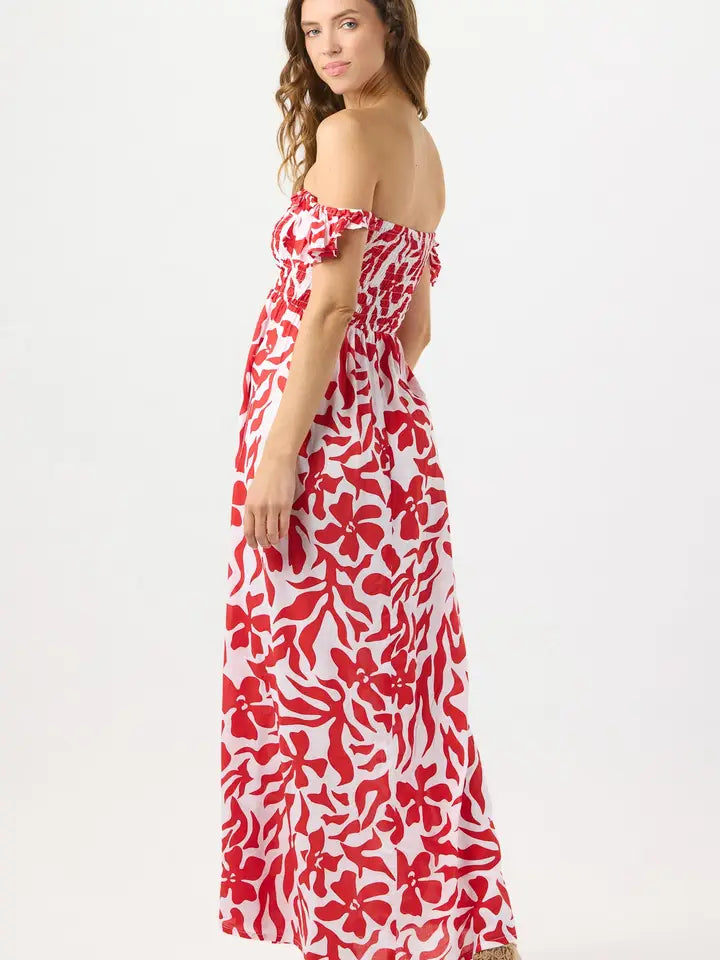 Hollie Maxi Dress Bora Bora Red-Dress-Tiare Hawaii-One Size-Bora Bora Red-Urbanheer