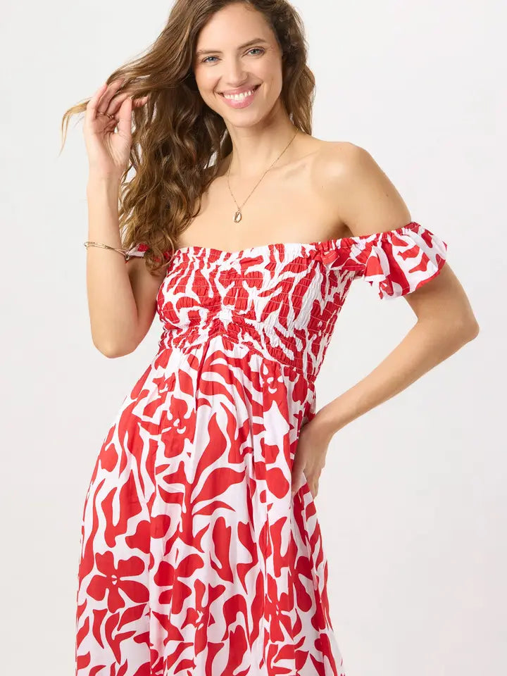 Hollie Maxi Dress Bora Bora Red-Dress-Tiare Hawaii-One Size-Bora Bora Red-Urbanheer