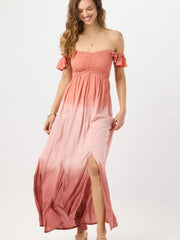 Hollie Maxi Dress Coral Rouge Ombre-Dress-Tiare Hawaii-One Size-Coral Rouge Ombre-Urbanheer