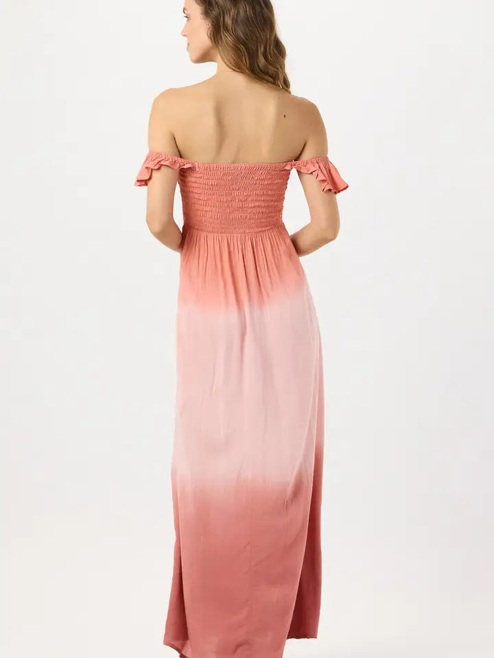 Hollie Maxi Dress Coral Rouge Ombre-Dress-Tiare Hawaii-One Size-Coral Rouge Ombre-Urbanheer