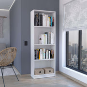 Home Bookcase with 4-Shelf Modern Display Unit for Books and Decor -White -Office-UH Decor-Default-Urbanheer