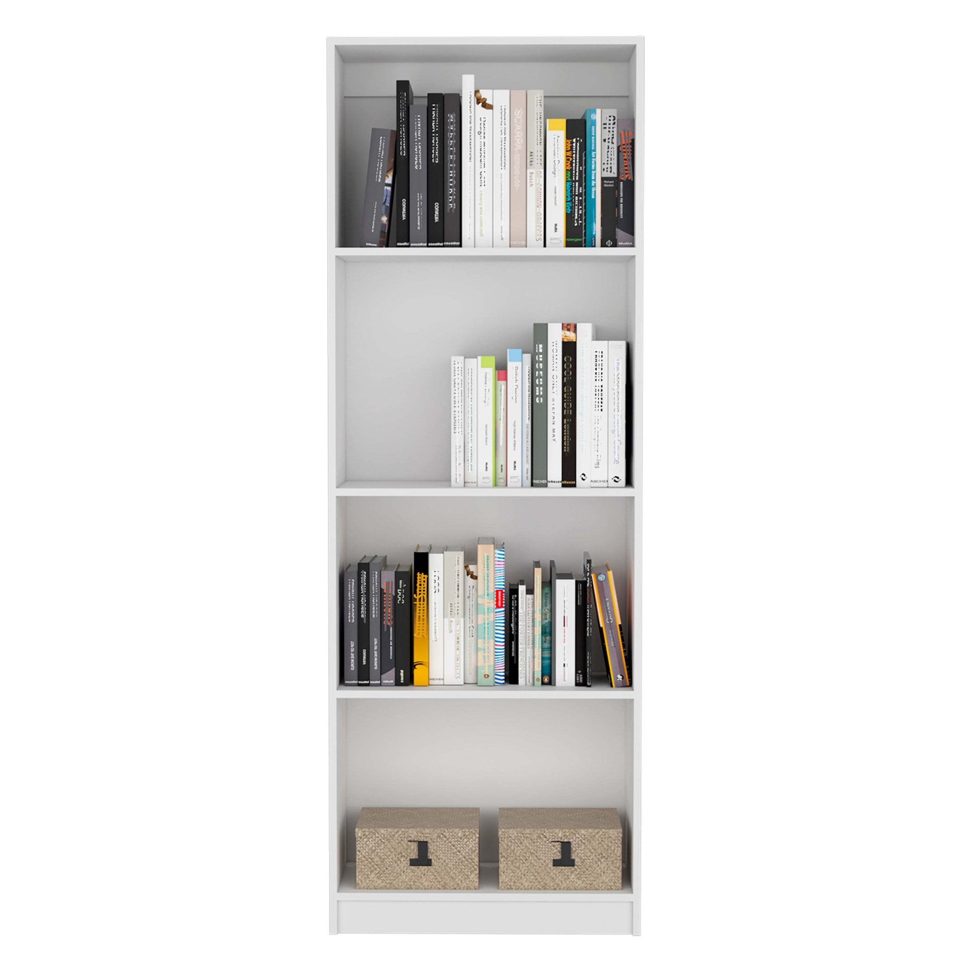Home Bookcase with 4-Shelf Modern Display Unit for Books and Decor -White -Office-UH Decor-Default-Urbanheer