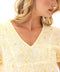 Honora Gauze V-Neck Top