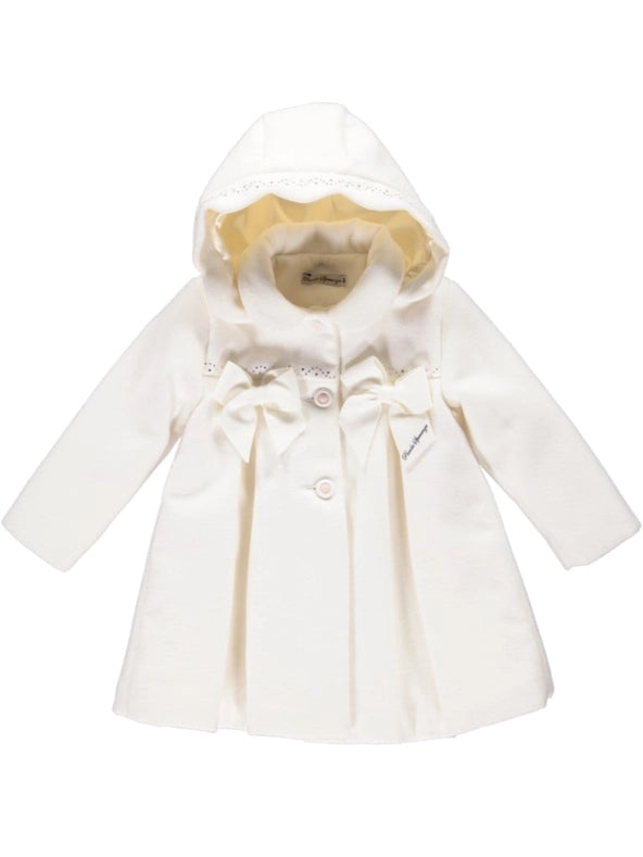 Hooded Jacket with Bows PEARL-Jacket-Piccola Speranza-6M-PEARL-Urbanheer