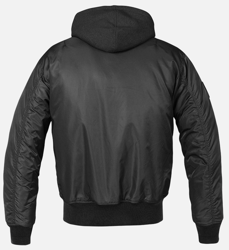 Hooded MA1 Bomber Jacket black-Jackets-Norvine-S-Urbanheer