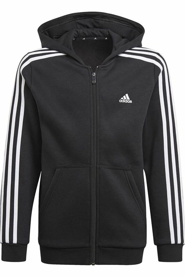 Hooded Sweatshirt for Girls Adidas Essentials Black-Sports | Fitness > Sports material and equipment > Sports sweatshirts-Adidas-9-10 Years-Urbanheer