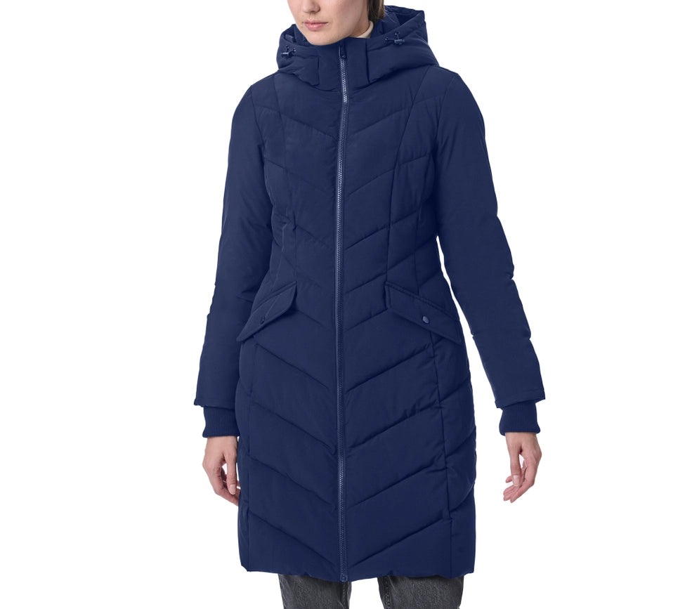 Hooded Walker Puffer Navy-Puffer Jackets-Bernardo-XS-Navy-Urbanheer