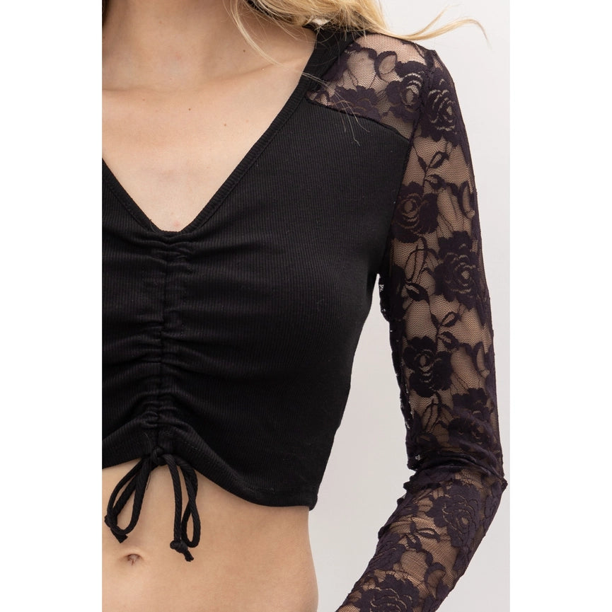 Hoodie Long Sleeve Top with All Over Stones BLACK-Hoodie-VOCAL-S-BLACK-Urbanheer