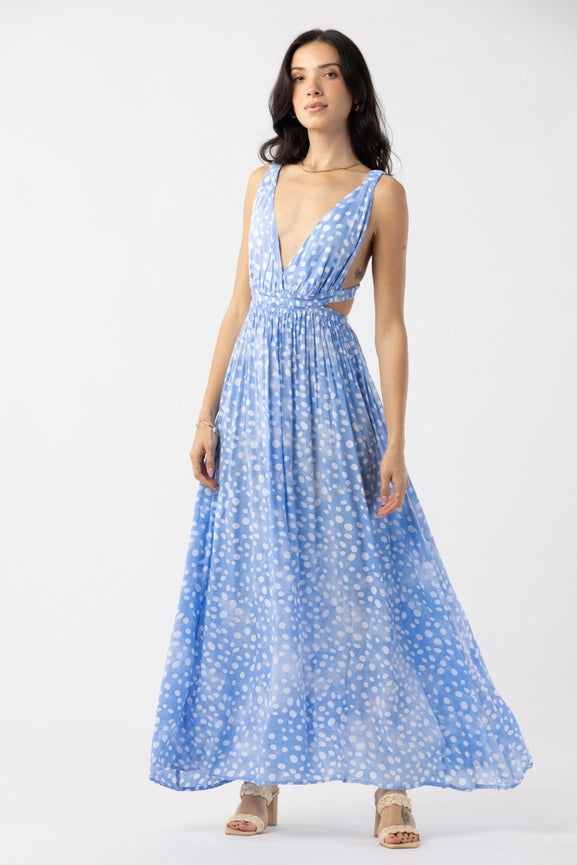 Hope Maxi Dress-Dress-Tiare Hawaii-One Size-Pebbles Chambray-Urbanheer