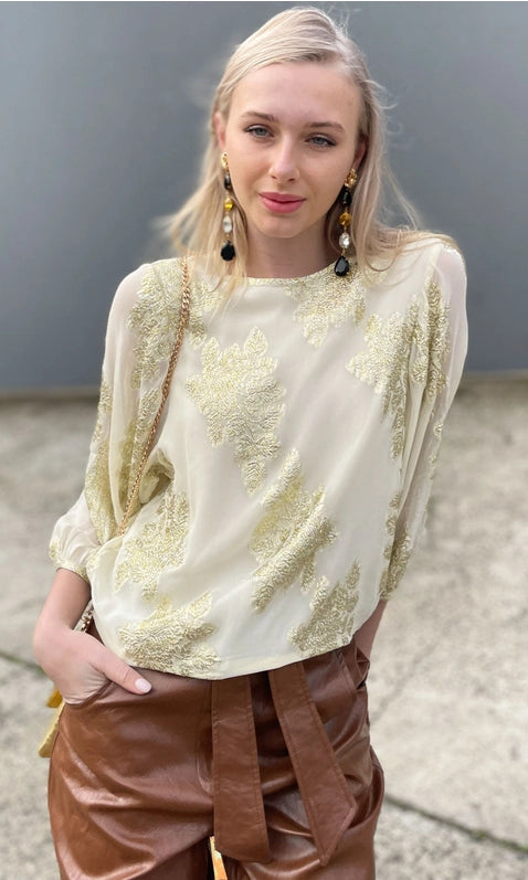 Hoss Matisse Gold Leaf Top-Top-HOSS-8-Urbanheer