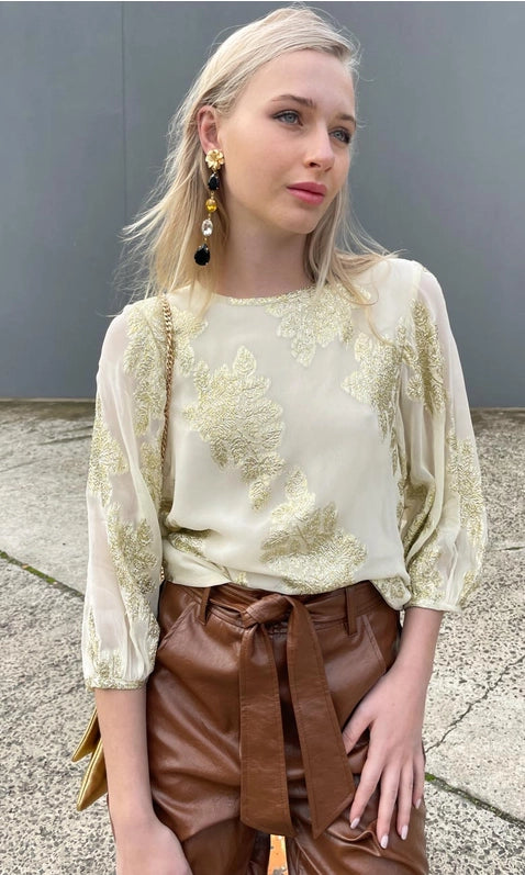 Hoss Matisse Gold Leaf Top-Top-HOSS-8-Urbanheer