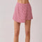 Houndstooth Wrap Front Design Mini Skort