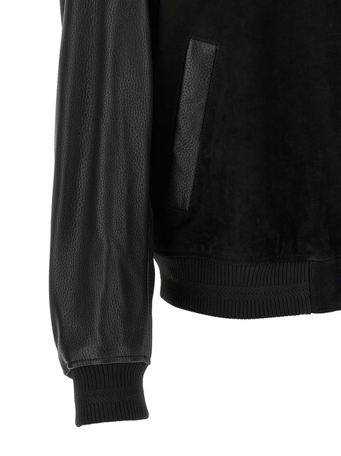 Hugo Boss Leather Bomber Jacket