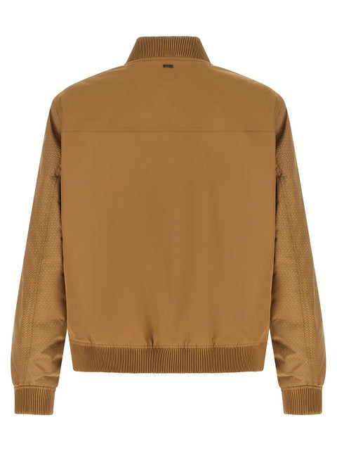 Hugo Boss Monogram Sleeve Bomber Jacket