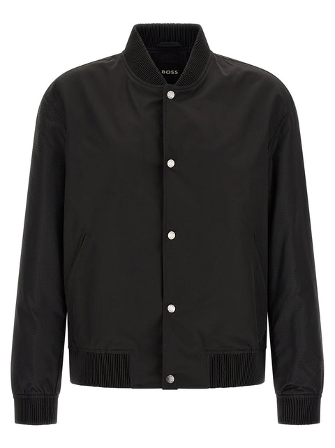 Hugo Boss Monogram Sleeve Bomber Jacket
