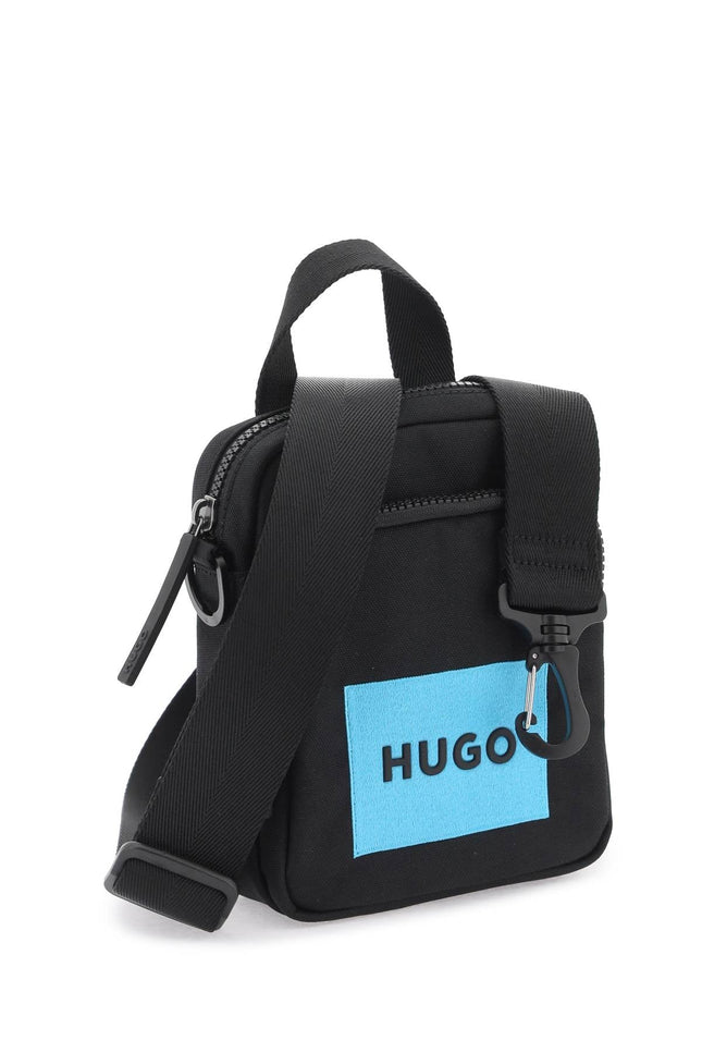 Hugo nylon shoulder bag with adjustable strap-men > bags > crossbody bags-Hugo-os-Black-Urbanheer
