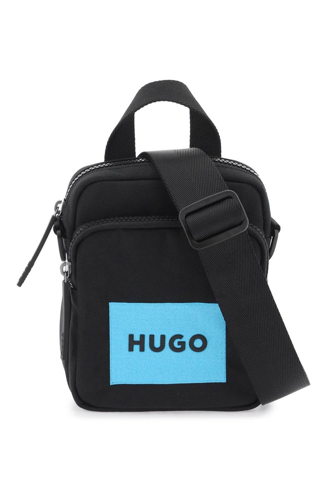 Hugo nylon shoulder bag with adjustable strap-men > bags > crossbody bags-Hugo-os-Black-Urbanheer