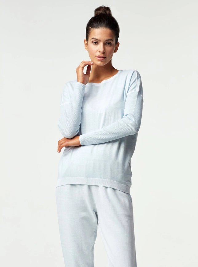 Huntress Boyfriend Sweater BALLAD BLUE-Sweater-Blanc Noir-XS-BALLAD BLUE-Urbanheer