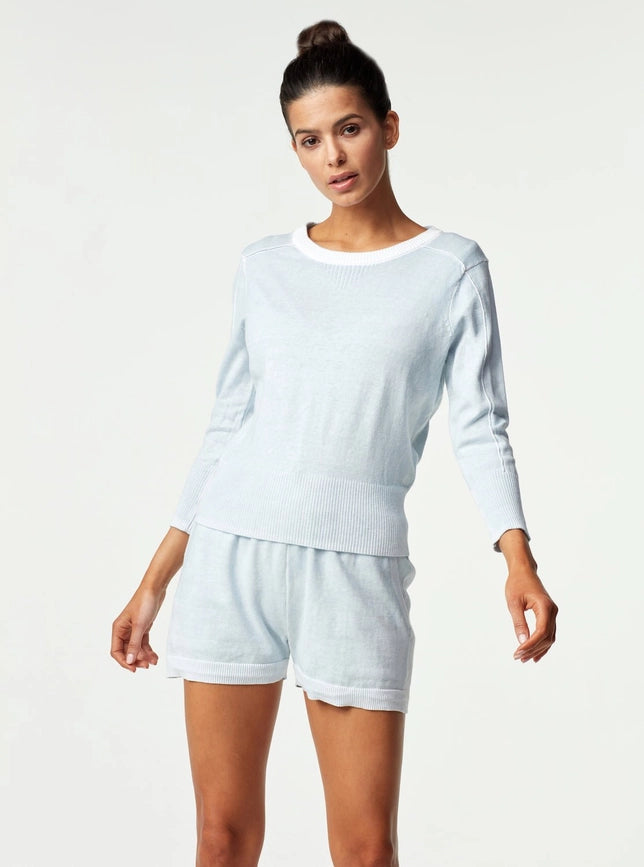 Huntress Georgie Top-Top-Blanc Noir-S-BALLAD BLUE-Urbanheer