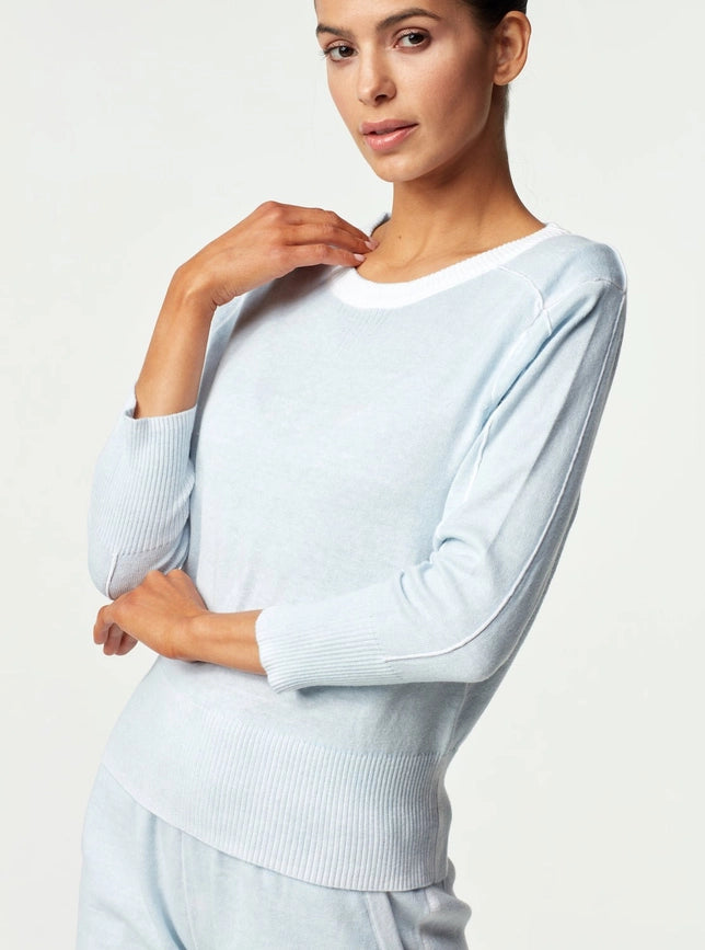 Huntress Georgie Top-Top-Blanc Noir-S-BALLAD BLUE-Urbanheer