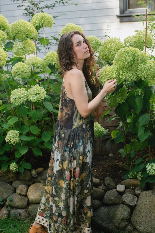 I Dream In Flowers Bohéme Slip Dress With Bees-Dress-Market of Stars-S/M-Urbanheer