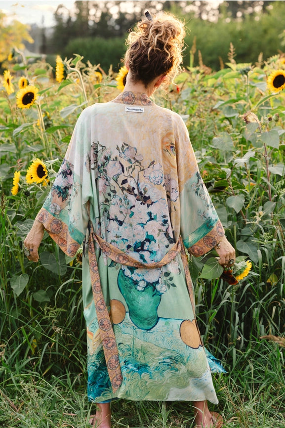 I Paint My Dream Van Gogh Opera Duster Kimono Robe-Kimono-Market of Stars-length 118cm width 78 cm-Urbanheer