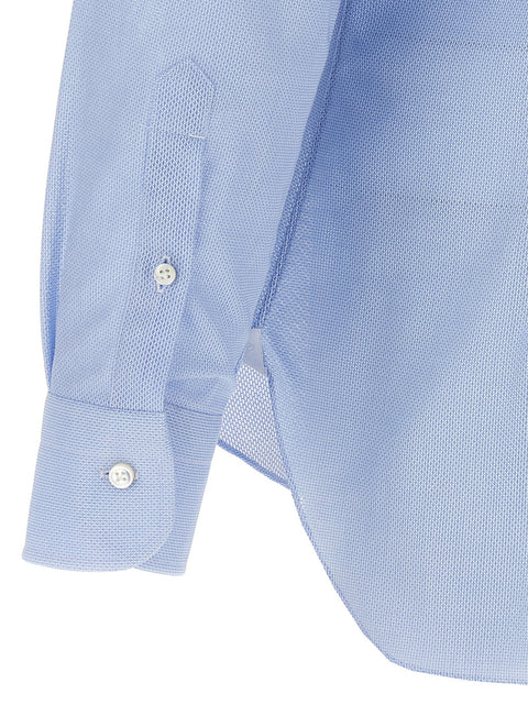 Barba Honeycomb Cotton Shirt