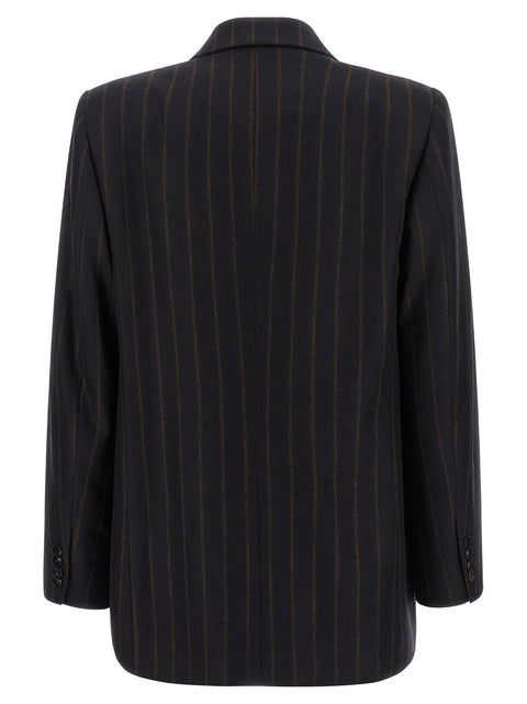 Alberto Biani Pinstripe Flannel Blazer