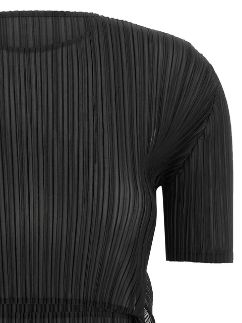 Issey Miyake Sheer Slit Pleats Top