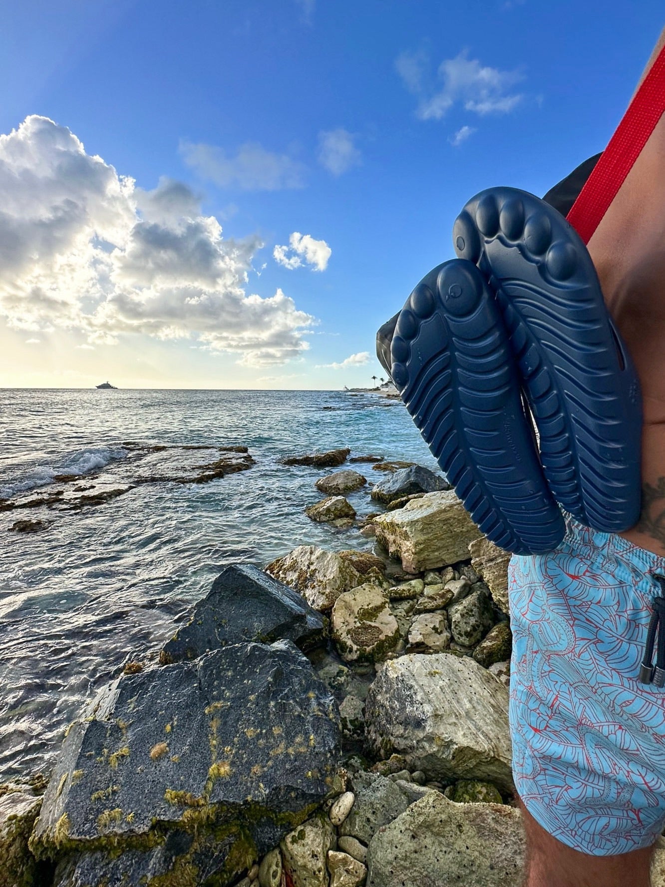 NAVY BLUE FLIP FLOPS & DRYBAG BY GUDO-Shoes-GUDO WORLD-5 MEN / 7 WOMEN / 5 JUNIOR-Urbanheer