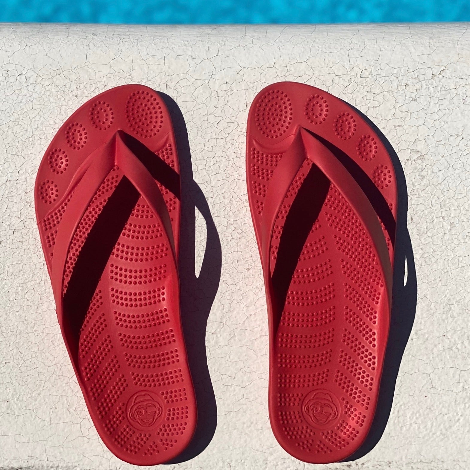 FIRE RED FLIP FLOPS & DRYBAG BY GUDO-Shoes-GUDO WORLD-7 MEN / 9 WOMEN-Urbanheer