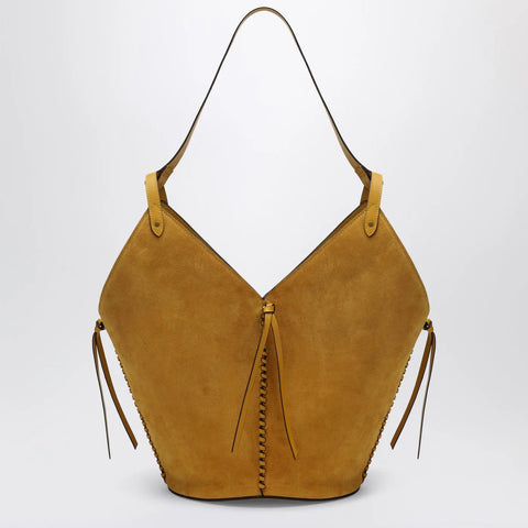 ISABEL MARANT Tampa bag in saffron suede leather