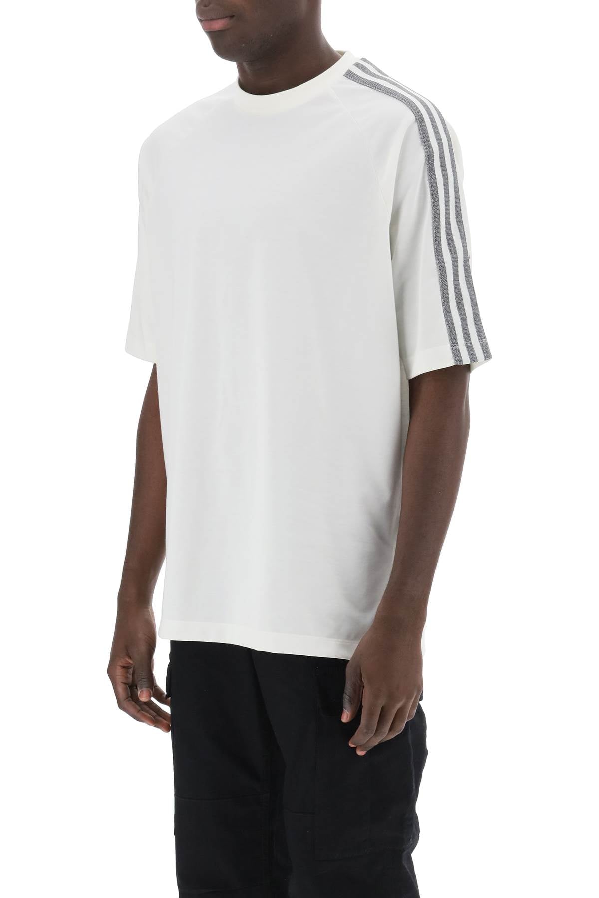 Y-3 3-Stripes Crew-Neck T-Shirt-Y-3-WHITE-S-Urbanheer
