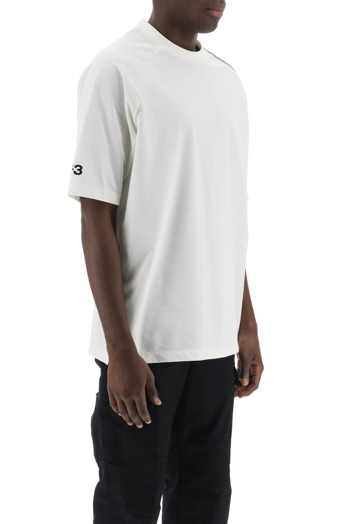 Y-3 3-Stripes Crew-Neck T-Shirt-Y-3-WHITE-S-Urbanheer