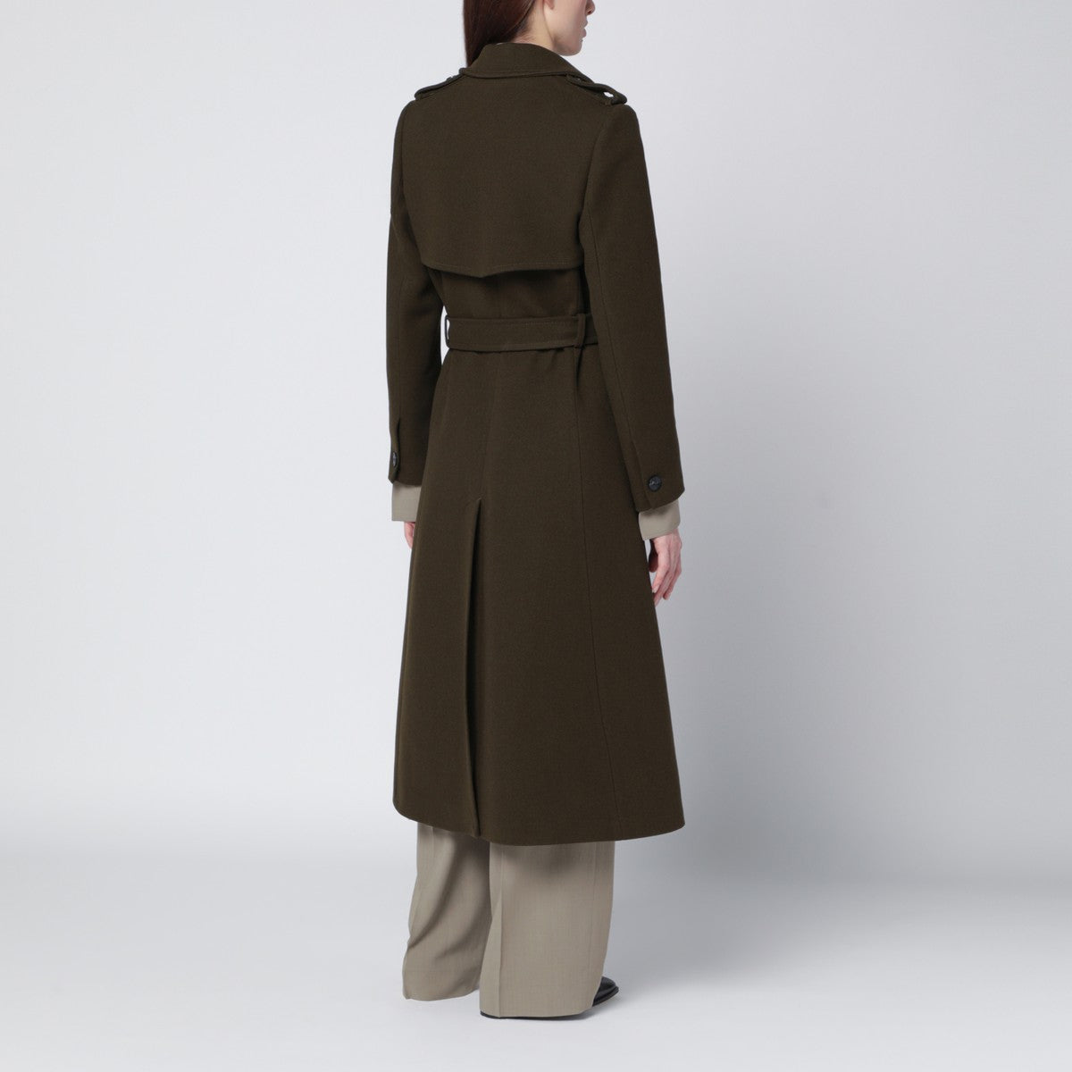 IVY OAK Khaki double-breasted coat
