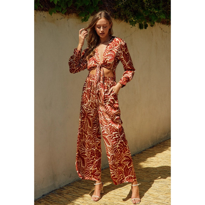 Ibiza Knot Detail Shirt-Clothing Shirts-Dress Forum-S-ETRUSCAN RED-Urbanheer